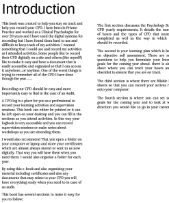 Alternative view of CPD Log Book 1